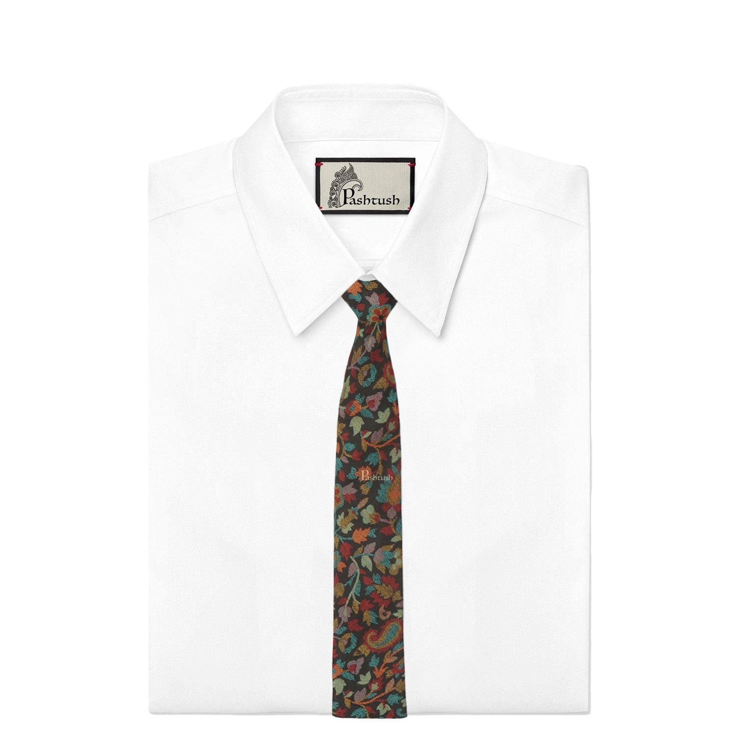 Pashtush India Mens Neckties Ties for Men Pashtush mens Fine Wool tie, Jacquard Woven design, Multicolour