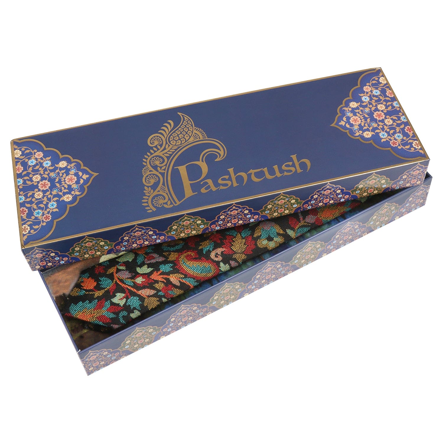 Pashtush India Mens Neckties Ties for Men Pashtush mens Fine Wool tie, Jacquard Woven design, Multicolour