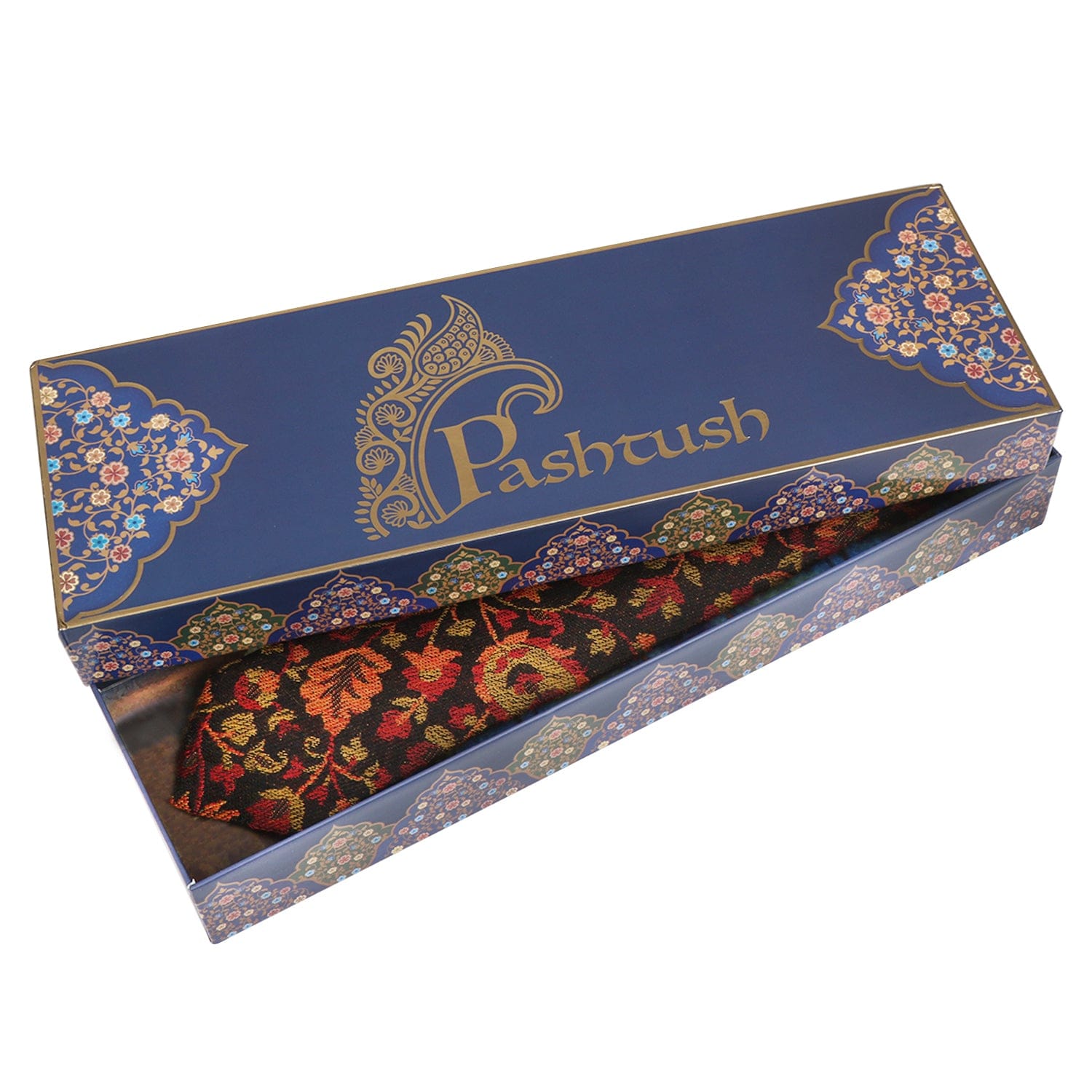 Pashtush India Mens Neckties Ties for Men Pashtush mens Fine Wool tie, Jacquard Woven design, Multicolour
