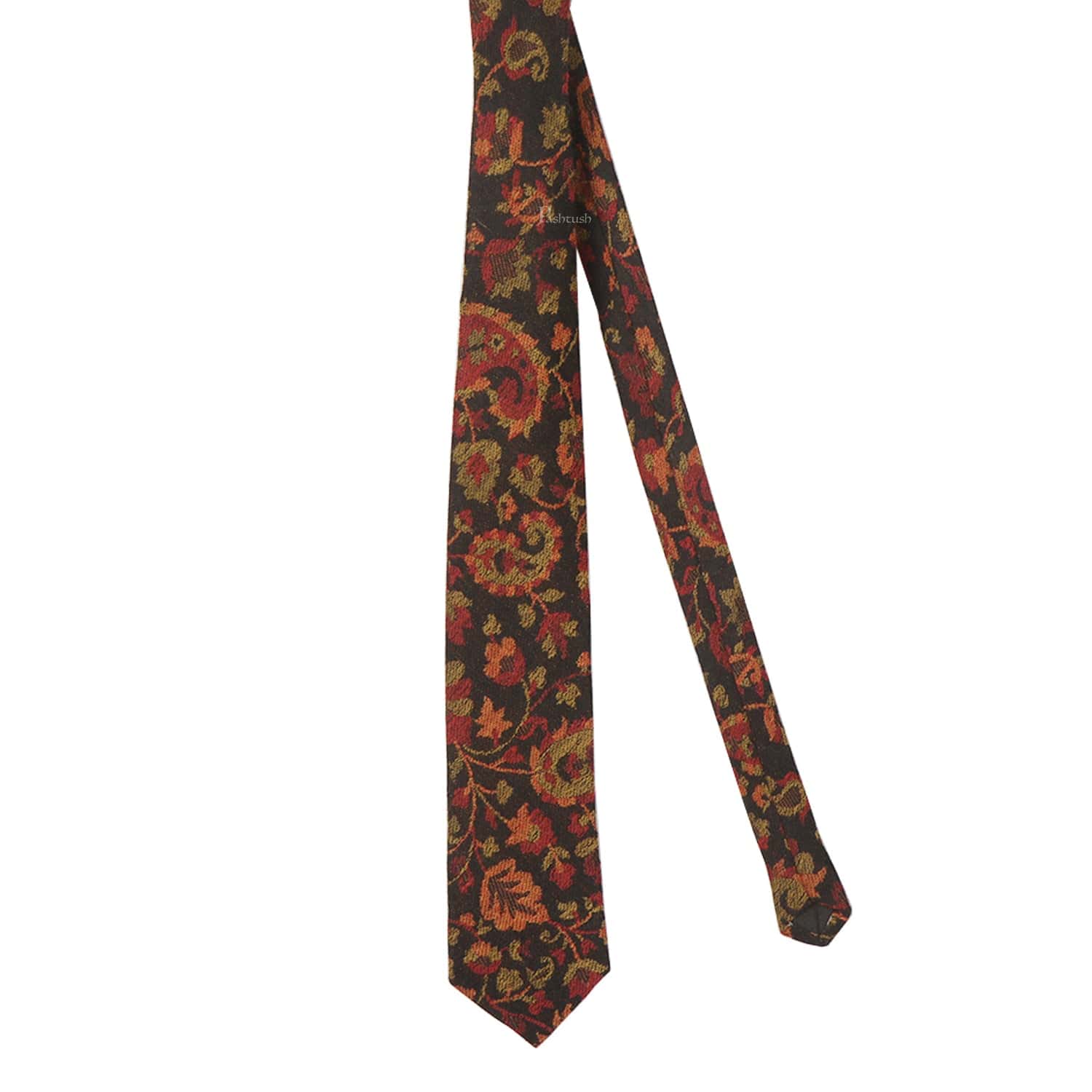 Pashtush India Mens Neckties Ties for Men Pashtush mens Fine Wool tie, Jacquard Woven design, Multicolour