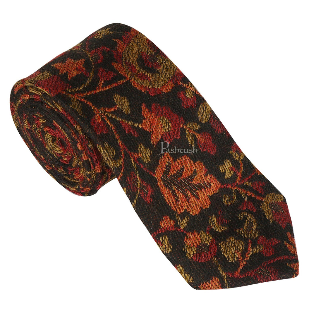Pashtush India Mens Neckties Ties for Men Pashtush mens Fine Wool tie, Jacquard Woven design, Multicolour