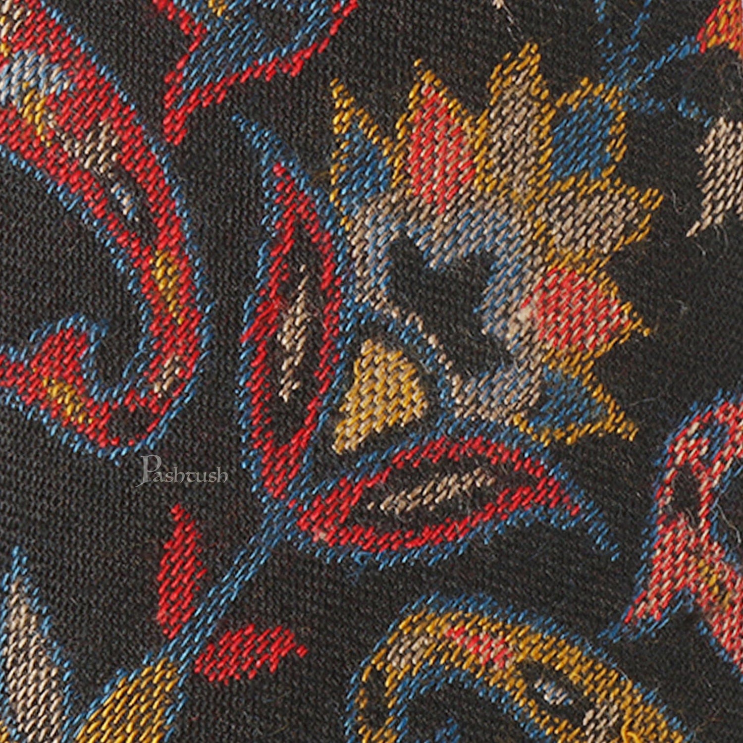 Pashtush India Mens Neckties Ties for Men Pashtush mens Fine Wool tie, Jacquard Woven design, Multicolour