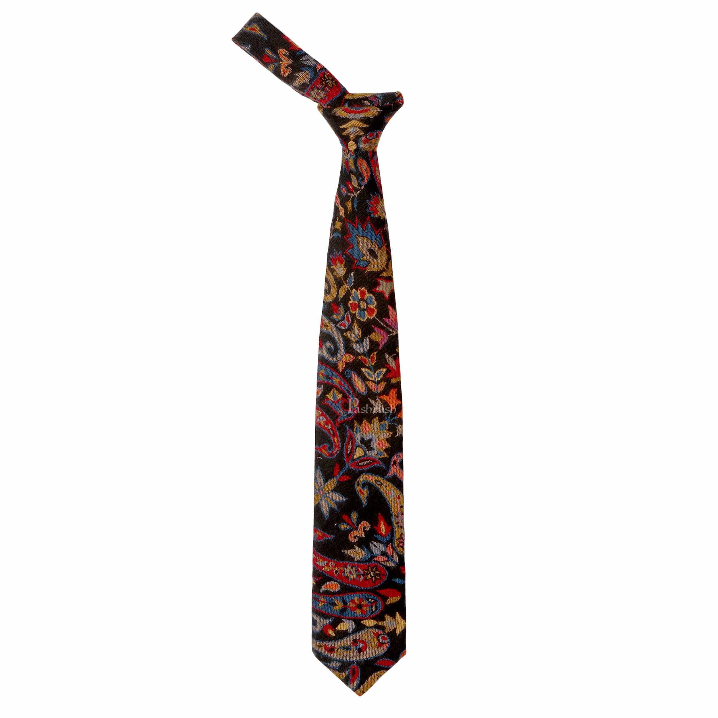 Pashtush India Mens Neckties Ties for Men Pashtush mens Fine Wool tie, Jacquard Woven design, Multicolour