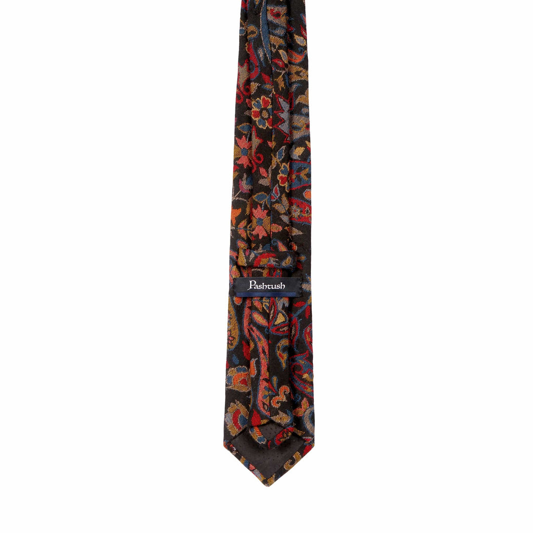 Pashtush India Mens Neckties Ties for Men Pashtush mens Fine Wool tie, Jacquard Woven design, Multicolour