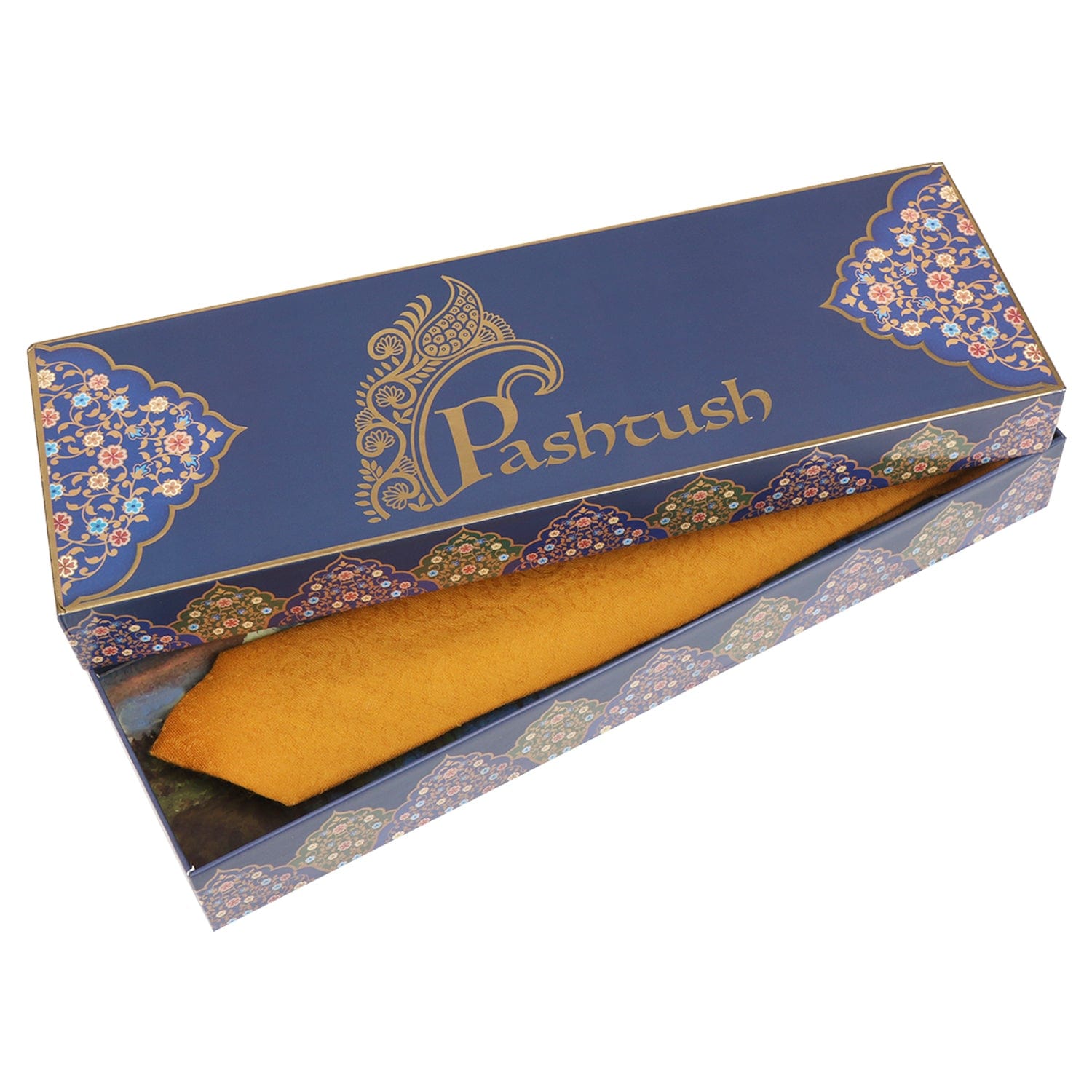 Pashtush India Mens Neckties Ties for Men Pashtush mens Fine Wool tie, Woven design, Mustard