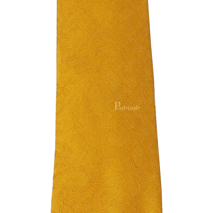 Pashtush India Mens Neckties Ties for Men Pashtush mens Fine Wool tie, Woven design, Mustard