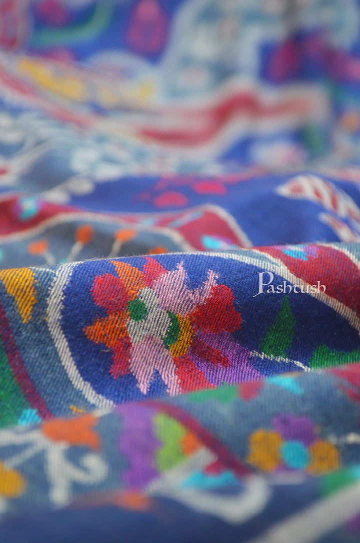 Pashtush India Womens Shawls Pashtush Mens Kaani Pashmina Shawl, 100% Hand Woven, Multicolour