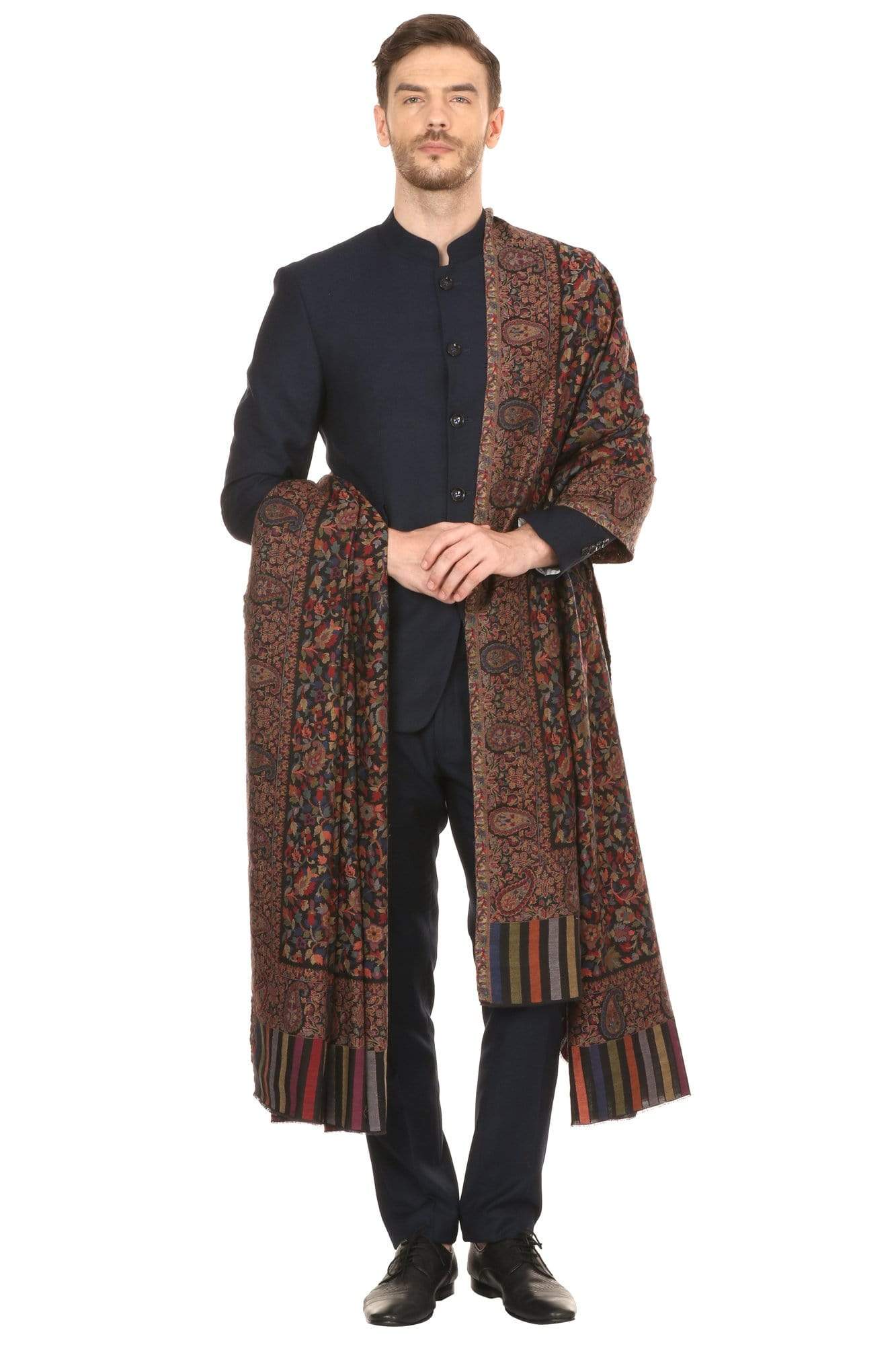 Pashtush Mens Ethnic Shawl, Mens Lohi , Full Size, Fine Wool â Pashtush Shawl Store