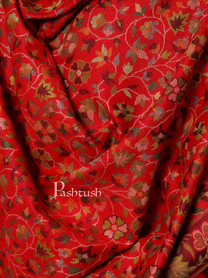 Pashtush India 100x200 Pashtush Mens Kaani Stole, Faux Pashmina Stole, Soft and Warm (Red)