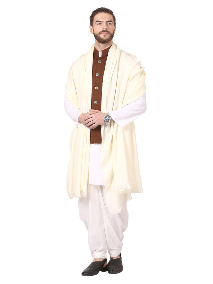 Pashtush India 127x254 Pashtush Mens Lohi, Thick and Warm gents Shawl, 100% Pure Wool, Woolmark Certified