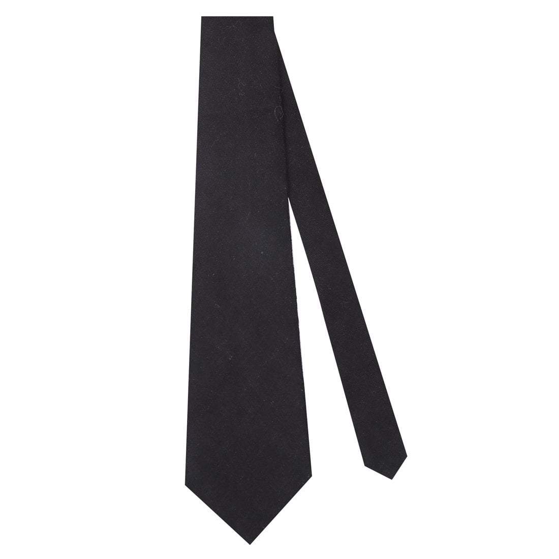 Pashtush Shawl Store Tie Pashtush Mens Pashmina Necktie, Checkered Design, Free Size, Cayman Black