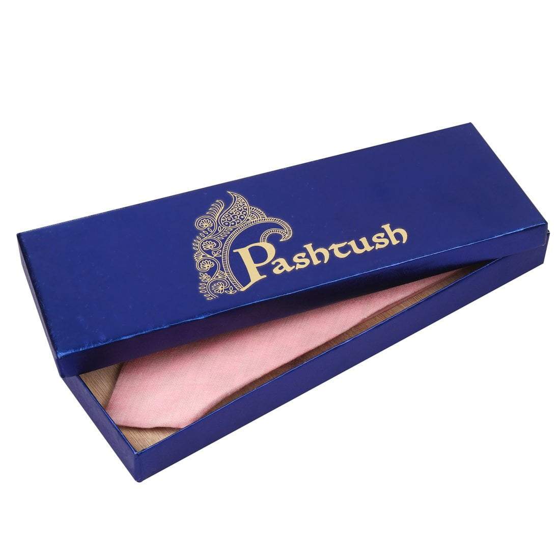 Pashtush Shawl Store Tie Pashtush Mens Pashmina Necktie, Checkered Design, Free Size, Debonair Pink