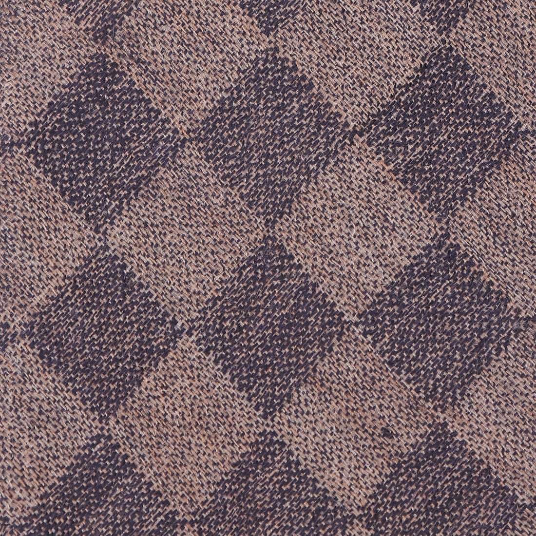 Pashtush Shawl Store Tie Pashtush Mens Pashmina Necktie, Checkered Design, Free Size, Delvin Oxford Blue