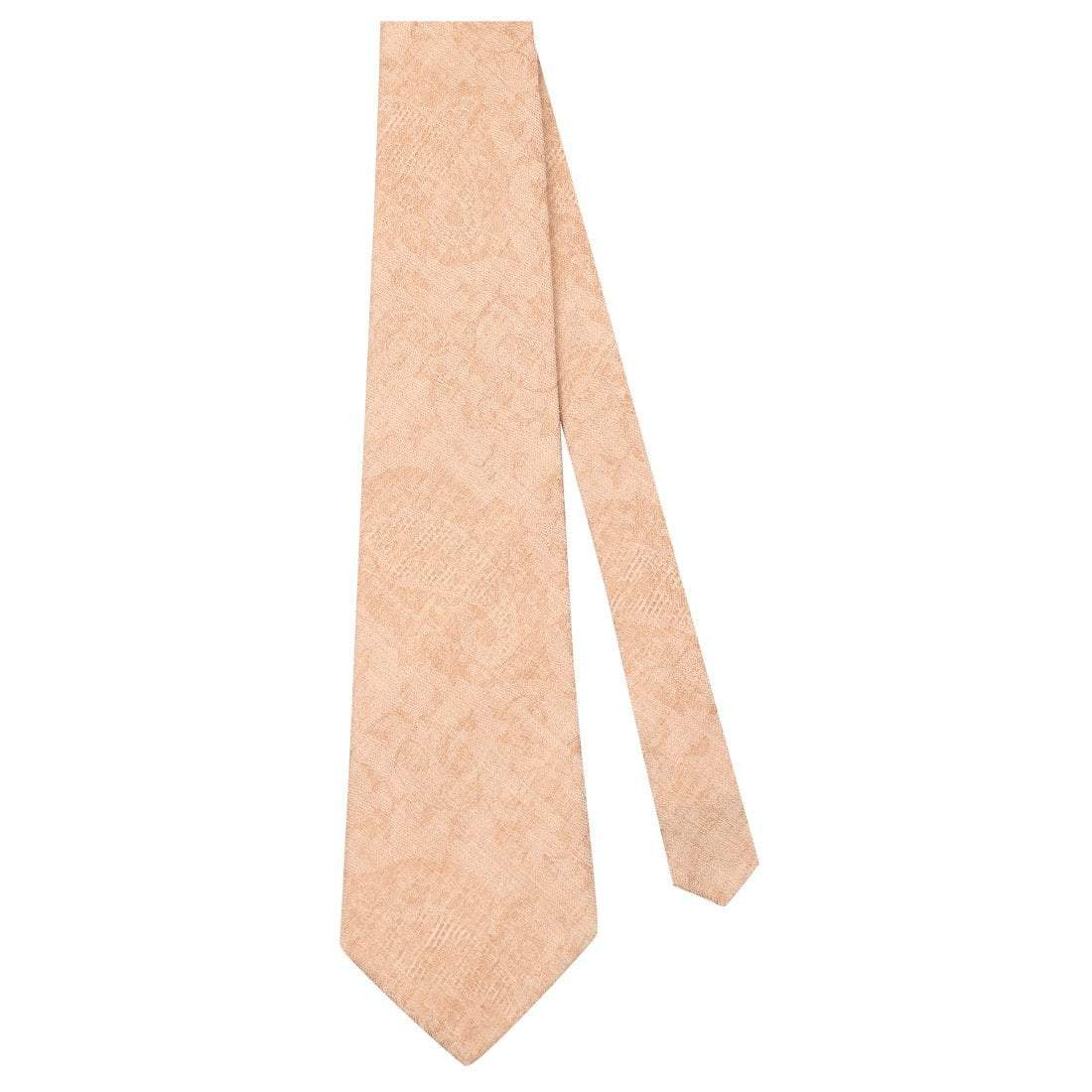 Pashtush Shawl Store Tie Pashtush Mens Pashmina Necktie, Jacquard Ties for Men, Free Size, Cairo Beige