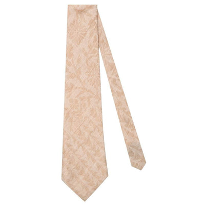 Pashtush Shawl Store Tie Pashtush Mens Pashmina Necktie, Soft and Luxurious, Extra Fine Jacquard Ties for Men, Free Size, Floral Beige