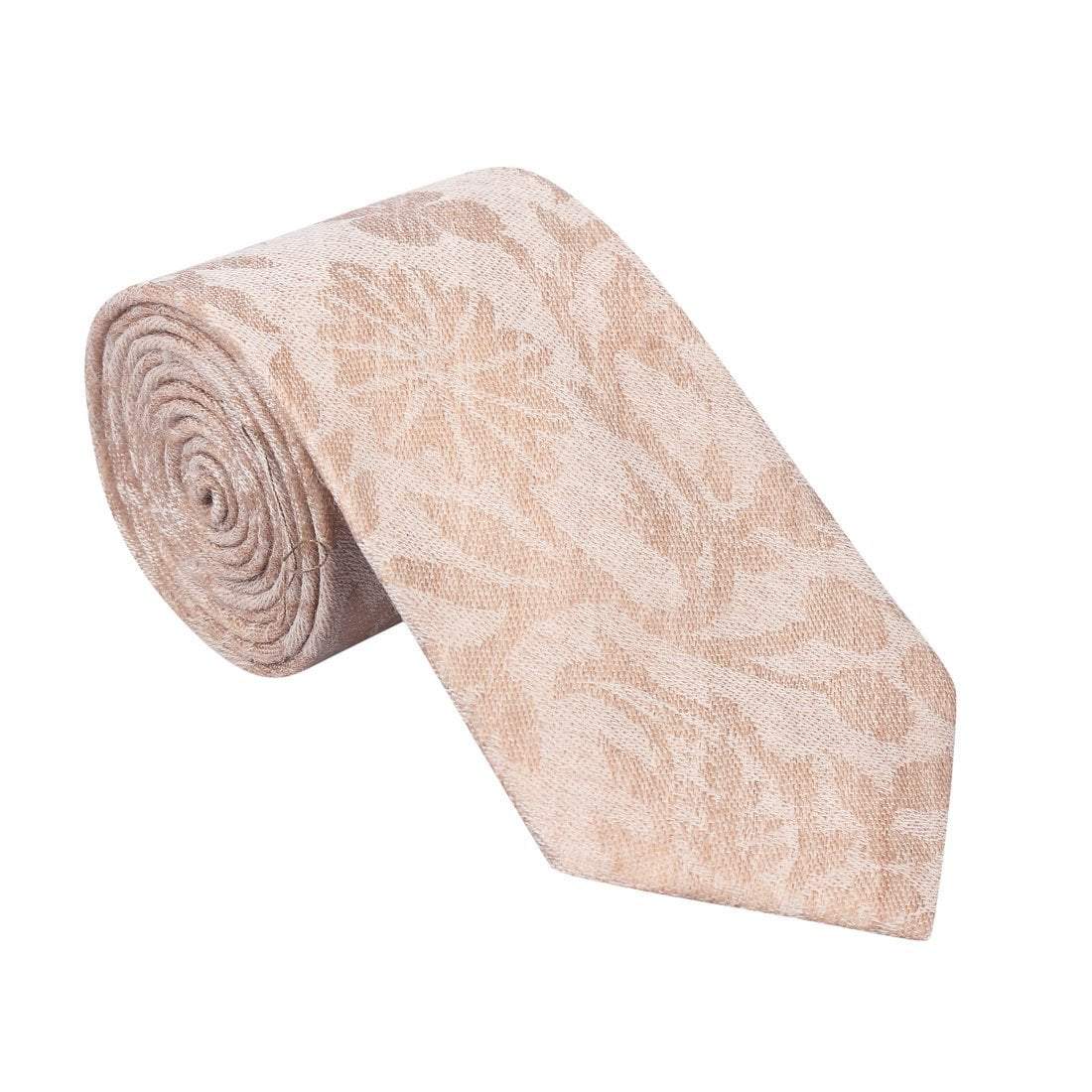 Pashtush Shawl Store Tie Pashtush Mens Pashmina Necktie, Soft and Luxurious, Extra Fine Jacquard Ties for Men, Free Size, Colombo Ivory