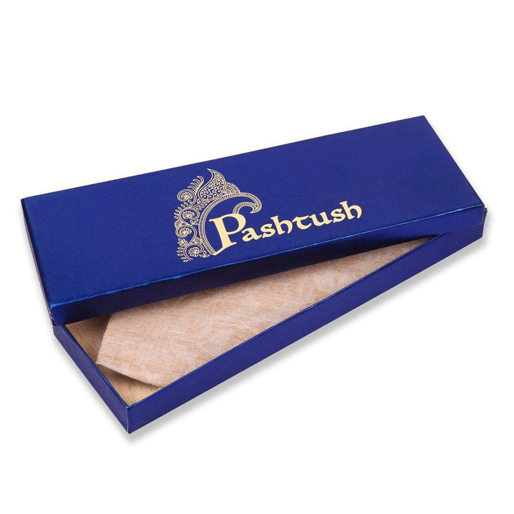 Pashtush Shawl Store Tie Pashtush Mens Pashmina Necktie, Soft and Luxurious, Extra Fine Jacquard Ties for Men, Free Size, Colombo Ivory