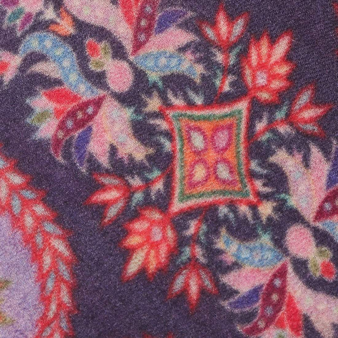 Pashtush India Tie Pashtush Mens Printed Pashmina Wool Necktie, Free Size, Mayan Garden Print