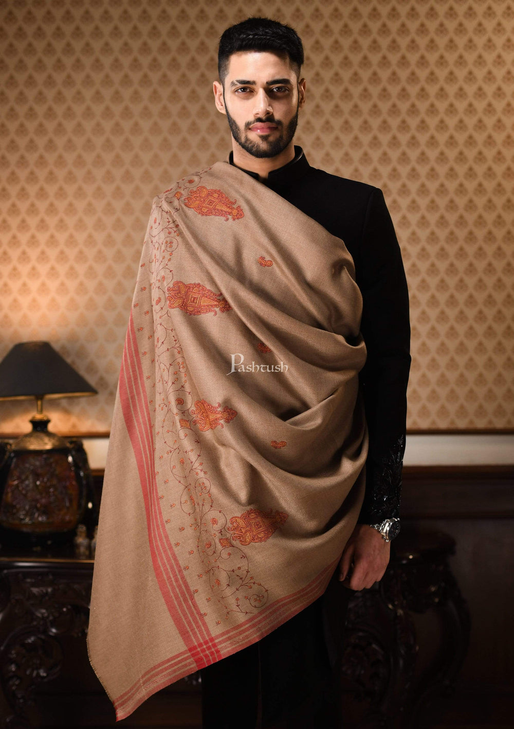 Pashtush India 0 Pashtush Mens Shawl