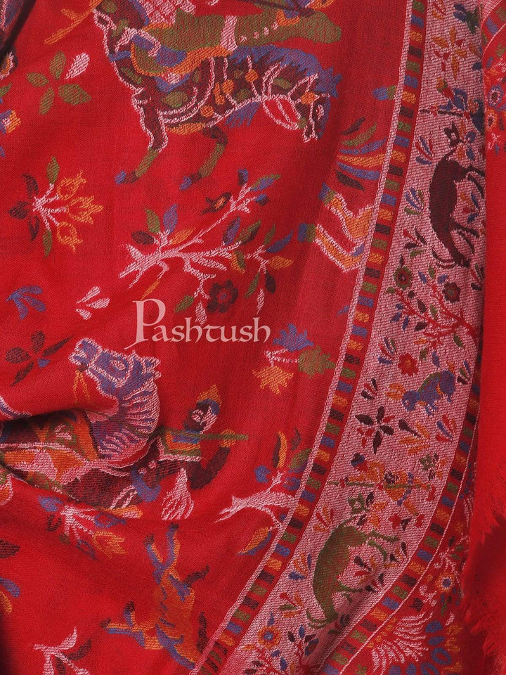 Pashtush India 100x200 Pashtush Mens Shikaardar Stole, Pure Wool, With Woolmark Certificate