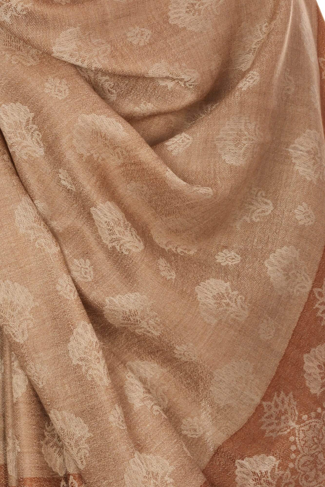 Pashtush Mens Stole Scarf, Extra Soft Wool - Taupe