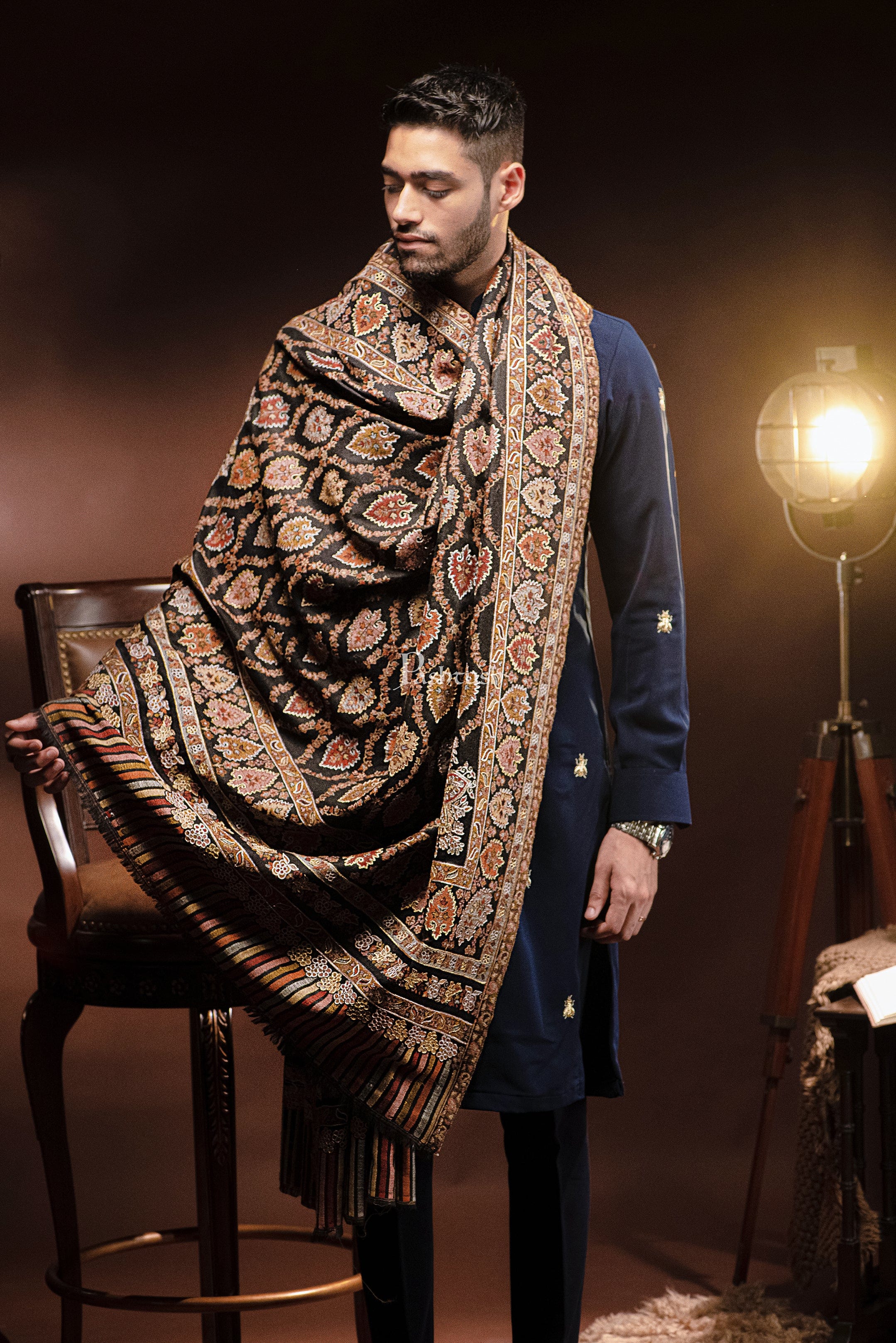 Embroidered deals scarf india