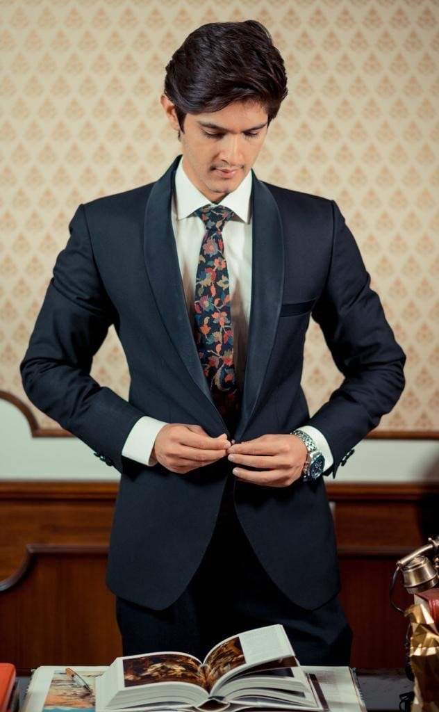 Pashtush India Tie Pashtush Mens Woven Jacquard Necktie, Tie for men, Bright Colours, Free Size, Black