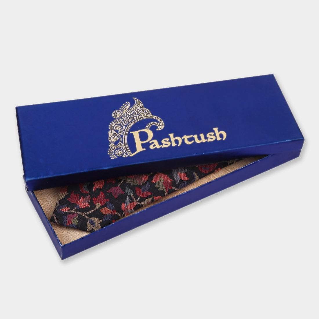 Pashtush India Tie Pashtush Mens Woven Jacquard Necktie, Tie for men, Bright Colours, Free Size, Black