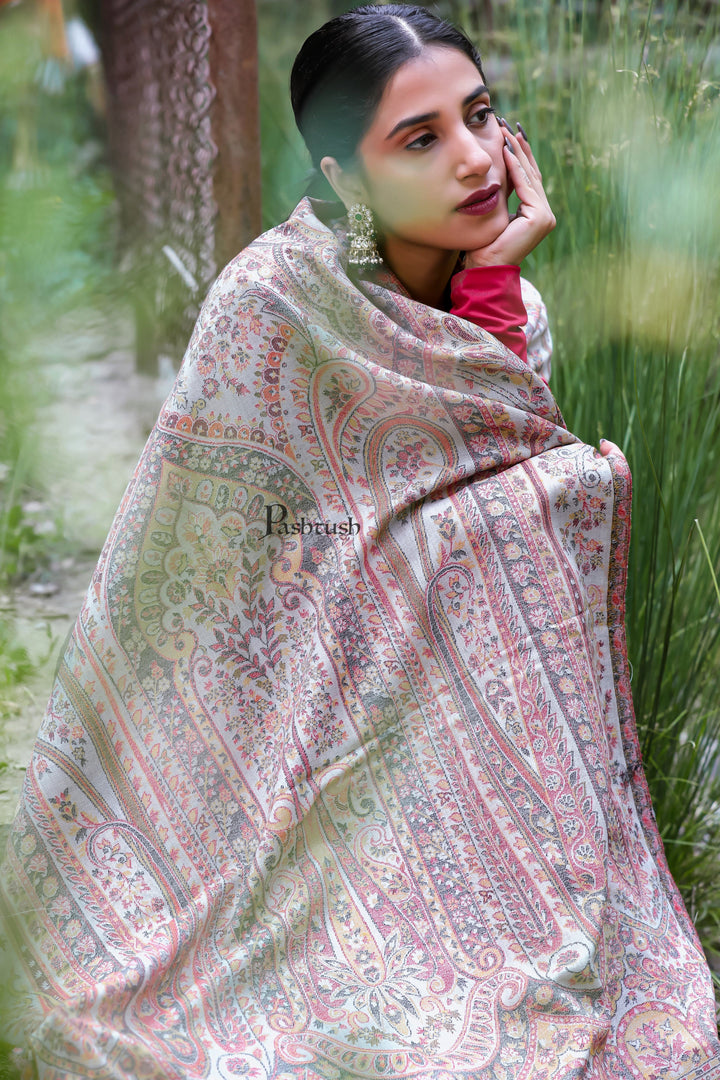 Pashtush India Womens Stoles and Scarves Scarf Pashtush women Extra Fine Wool stole, multicolour