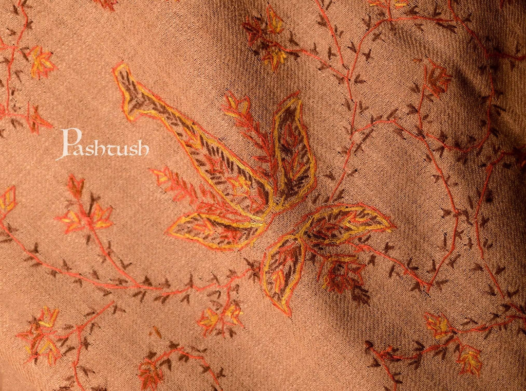 Pashtush India Shawl Pashtush Women’s 100% hand embroidered Heavy Jaal Shawl in Pure Wool (certified)