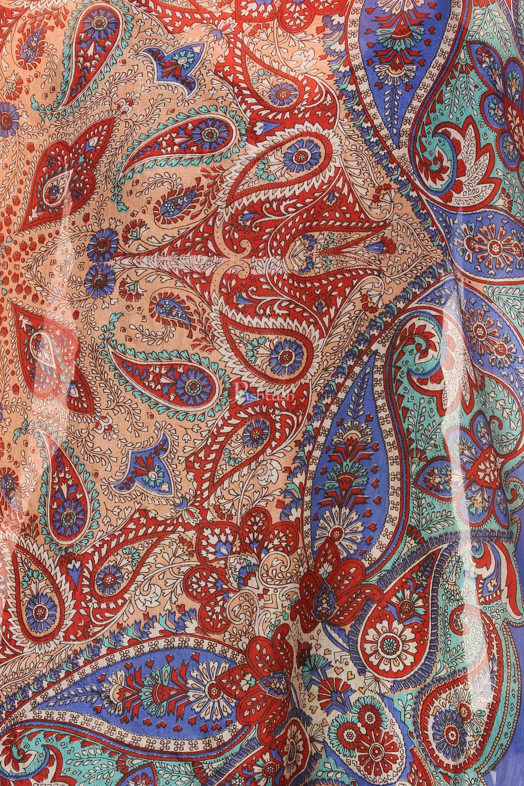 Pashtush India Womens Stoles and Scarves Scarf Pashtush Women'S 100% Pure Silk, Printed Scarf - Chanting Paisleys
