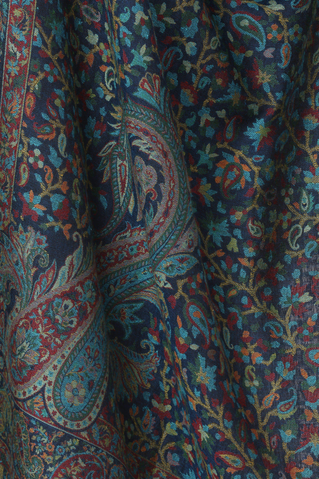Pashtush India 70x200 Pashtush Women's Antique Scarf, Extra soft Bamboo, Arabic Blue