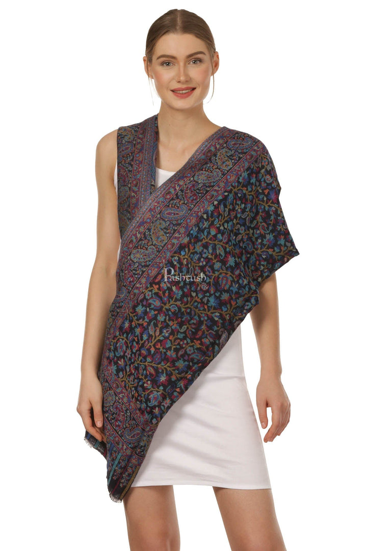 Pashtush India Womens Stoles and Scarves Scarf Pashtush Women'S Ethnic Design, Soft Bamboo Scarf, Casual Stoles - Multicolored