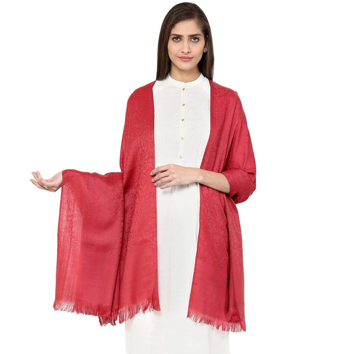 Pashtush Women'S Fine Wool Shawl, Paisley Design, Morning Rose