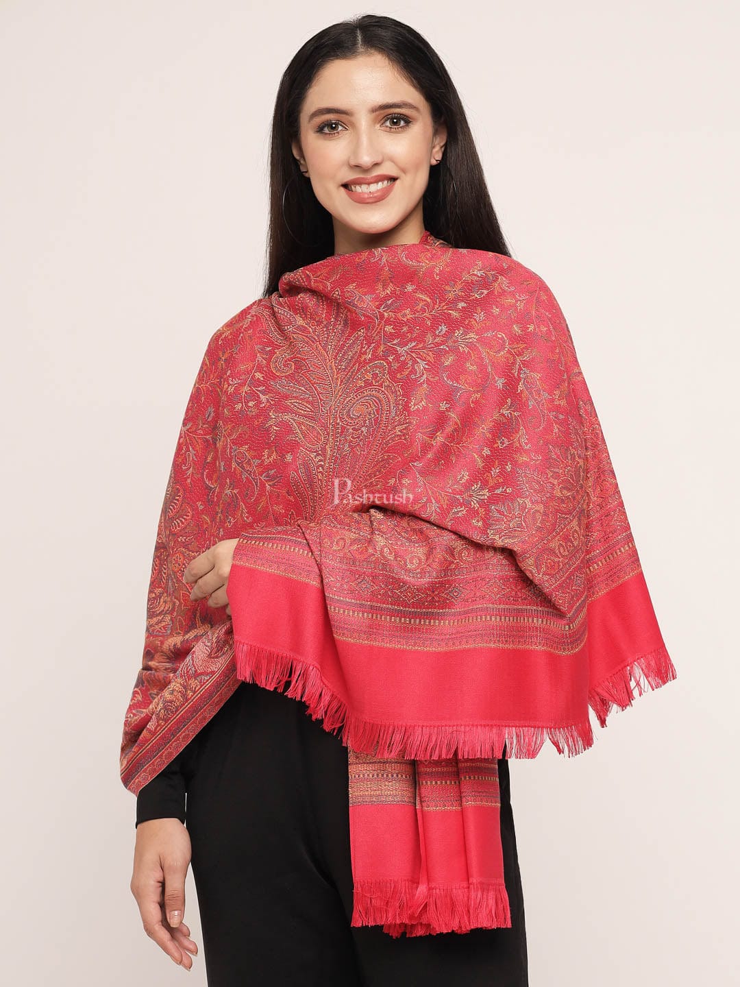 Pashtush India Womens Shawls Pashtush Women'S Jamawar Shawl