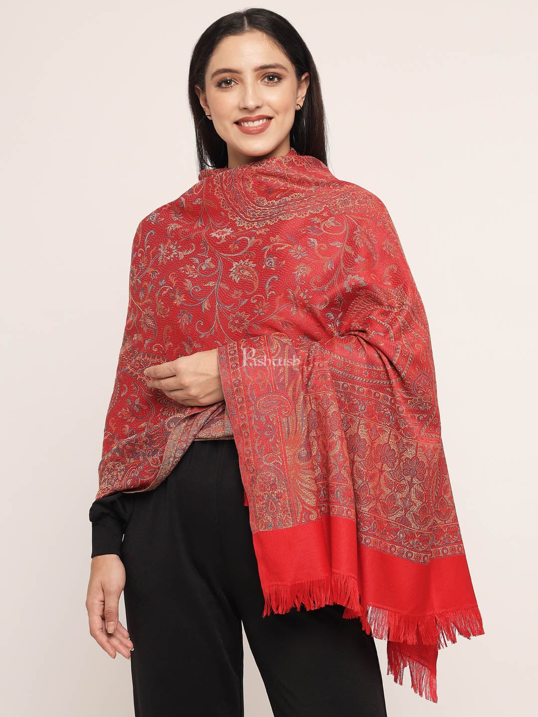 Pashtush India Womens Shawls Pashtush Women'S Jamawar Shawl