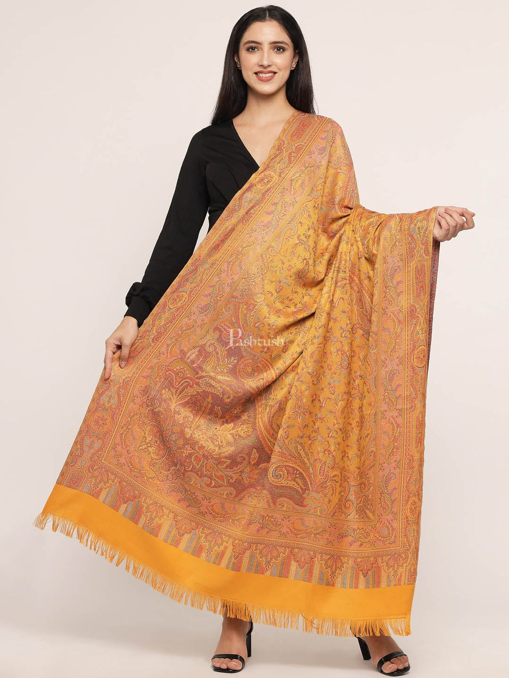 Pashtush India Womens Shawls Pashtush Women's Jamawar Shawl