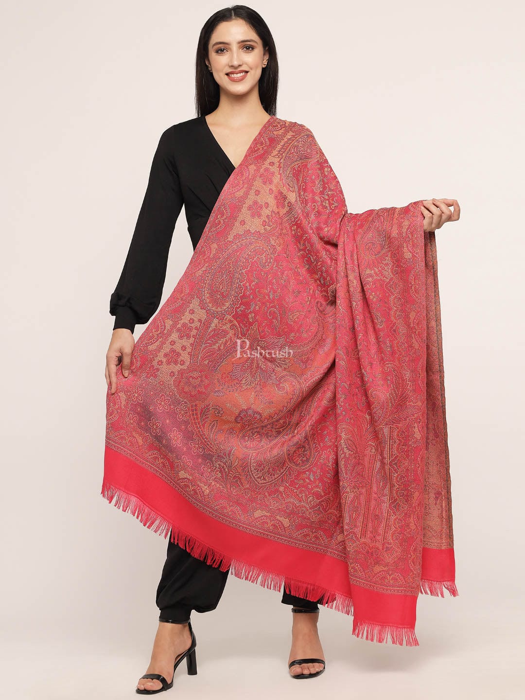 Pashtush India Womens Shawls Pashtush Women's Jamawar Shawl