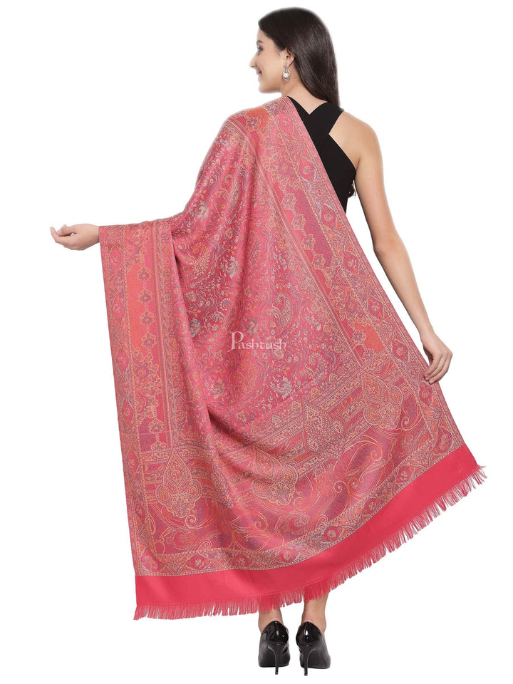 Pashtush India Womens Shawls Pashtush Women'S Jamawar Shawl, Pink