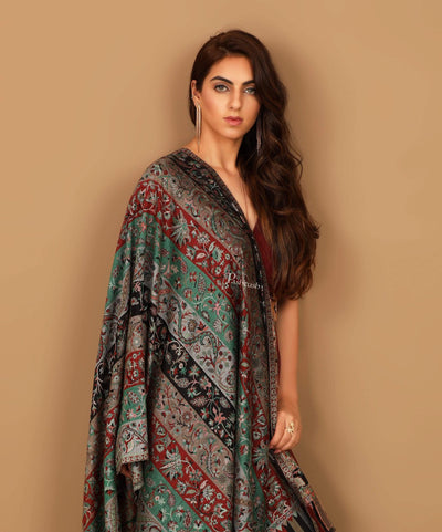Pashtush India 70x200 Pashtush Women's Kaani Design, Soft Bamboo Scarf, Casual Stoles, Wraps