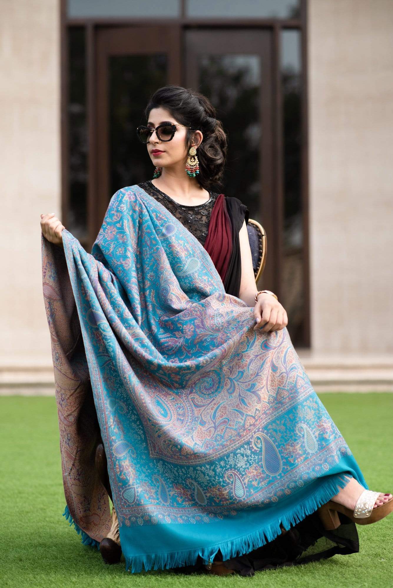 Ladies shawl online clearance india