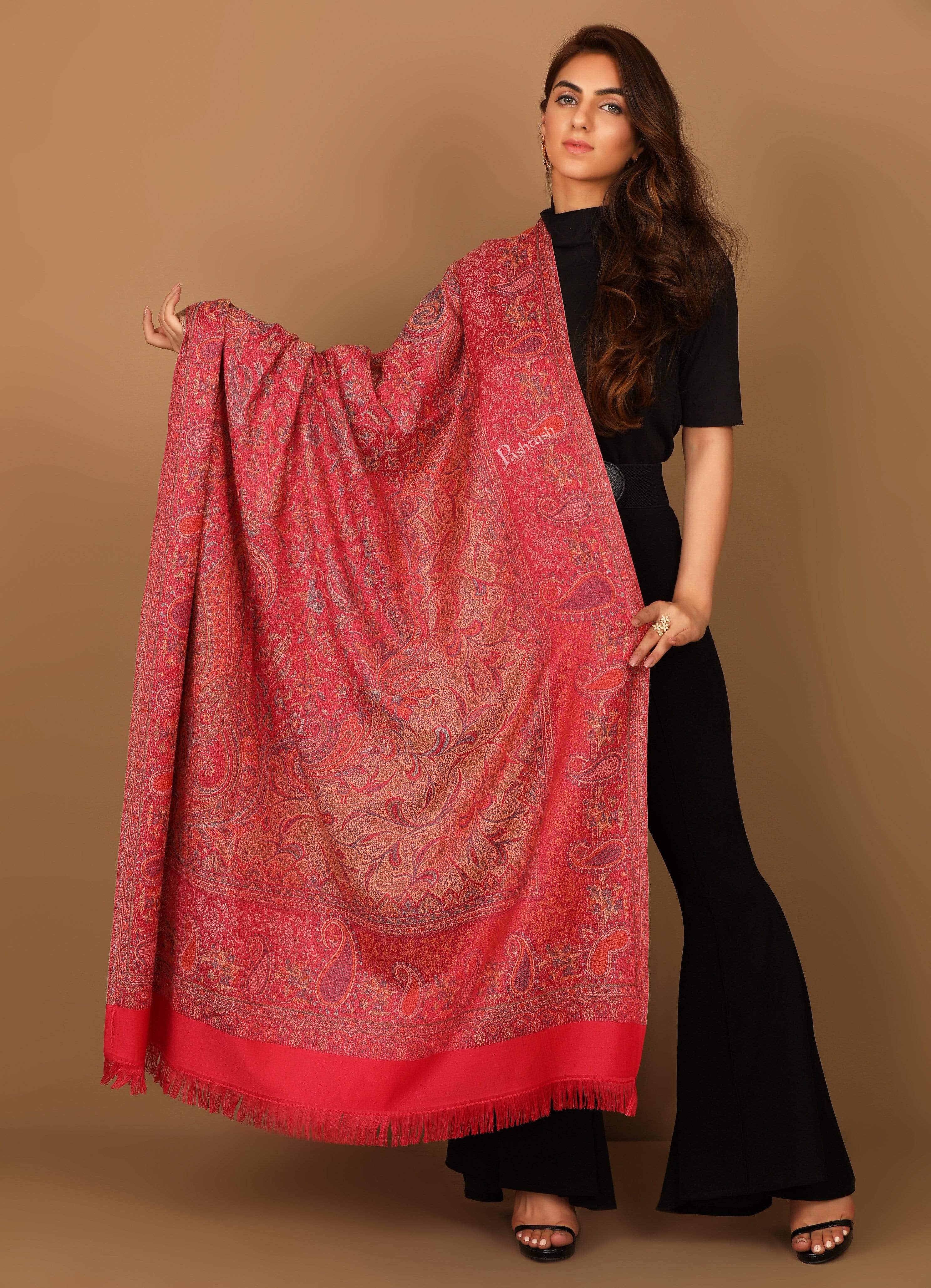 Fuchsia clearance pashmina shawl