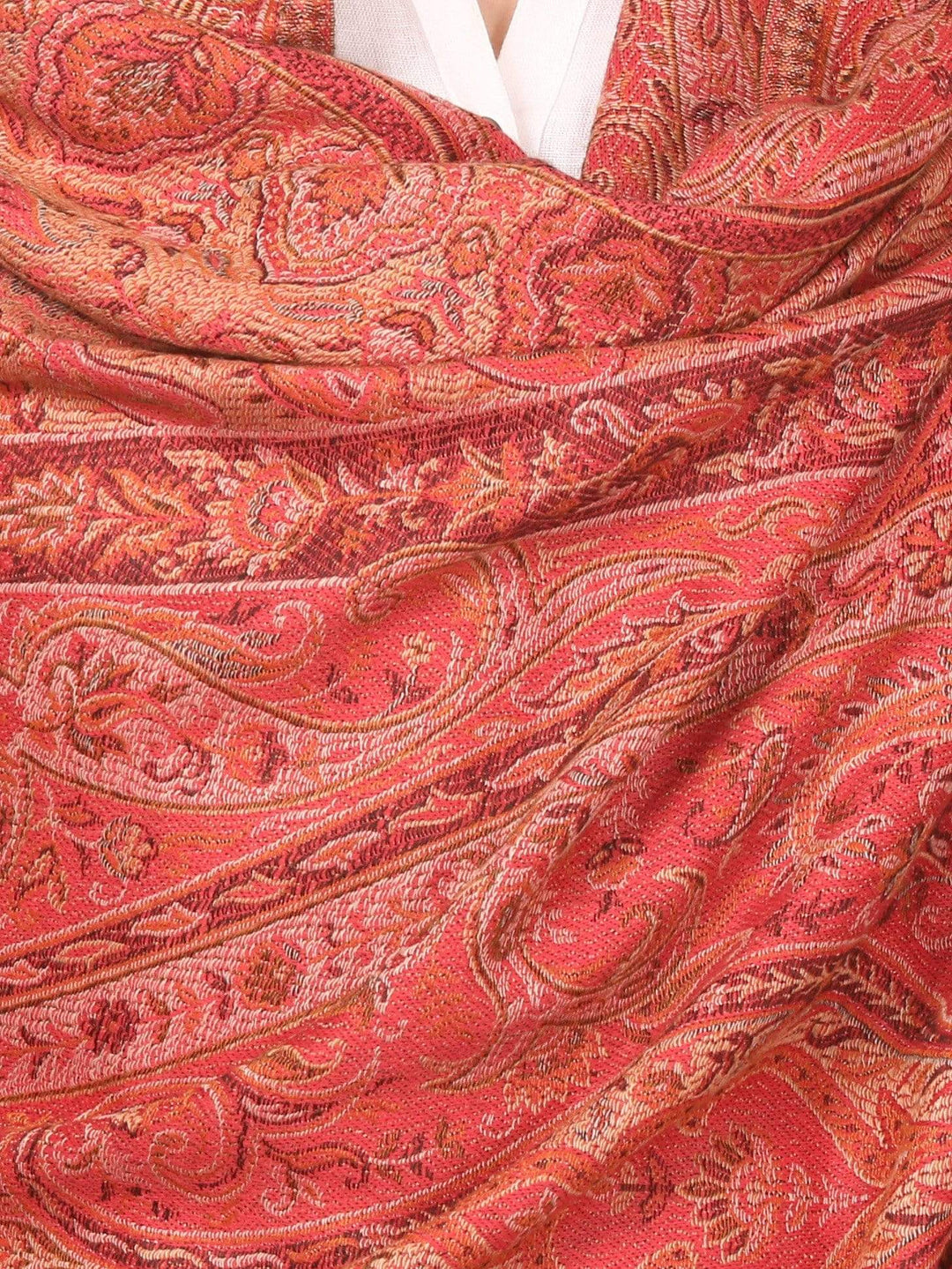 Pashtush India 100x200 Pashtush Women's Kashmiri Shawl, Faux Pashmina Design, Pink