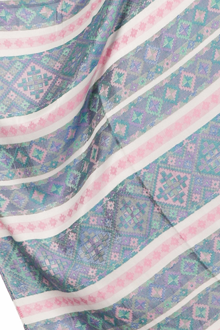 Pashtush Women'S Multicoloured Soft Bamboo Scarf, Aztec Collection