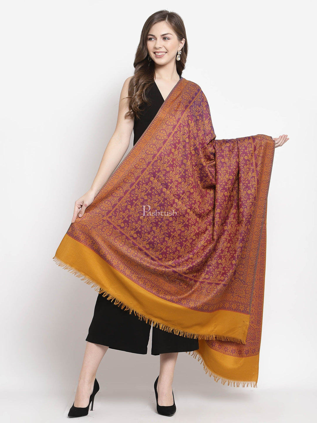 Pashtush India Womens Shawls Pashtush Women'S Shawl, Faux Pashmina Design