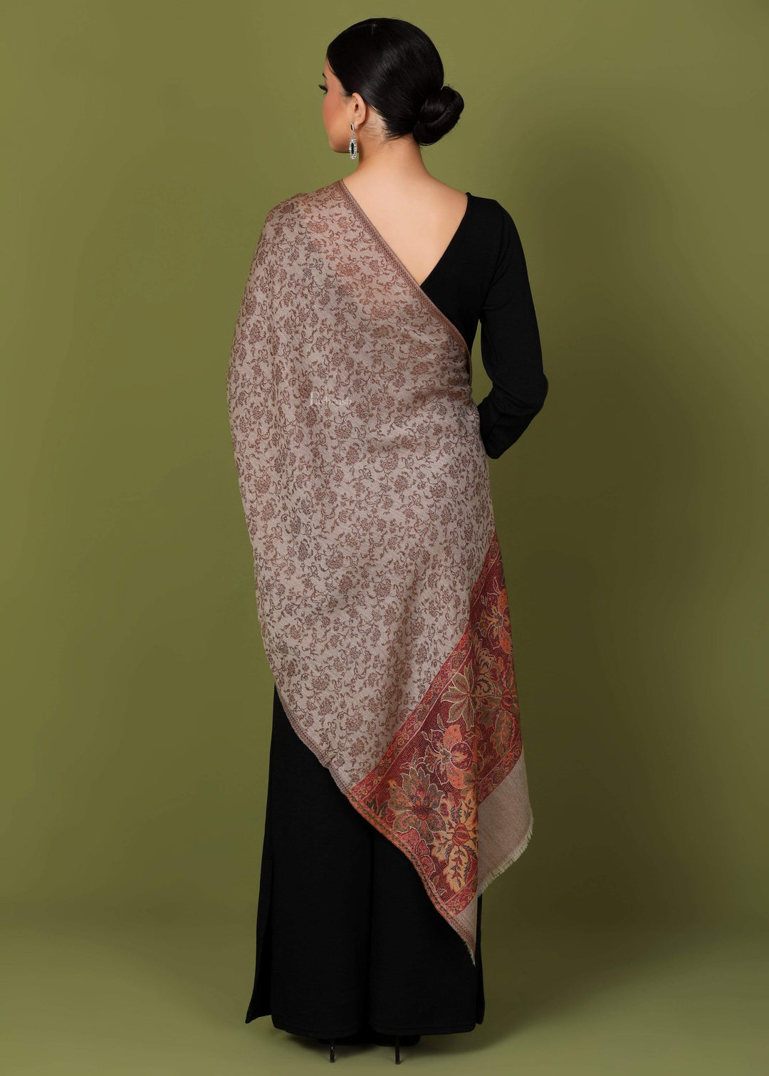 Pashtush India 70x200 Pashtush Women's Silk-Wool, Soft Reversible Stole