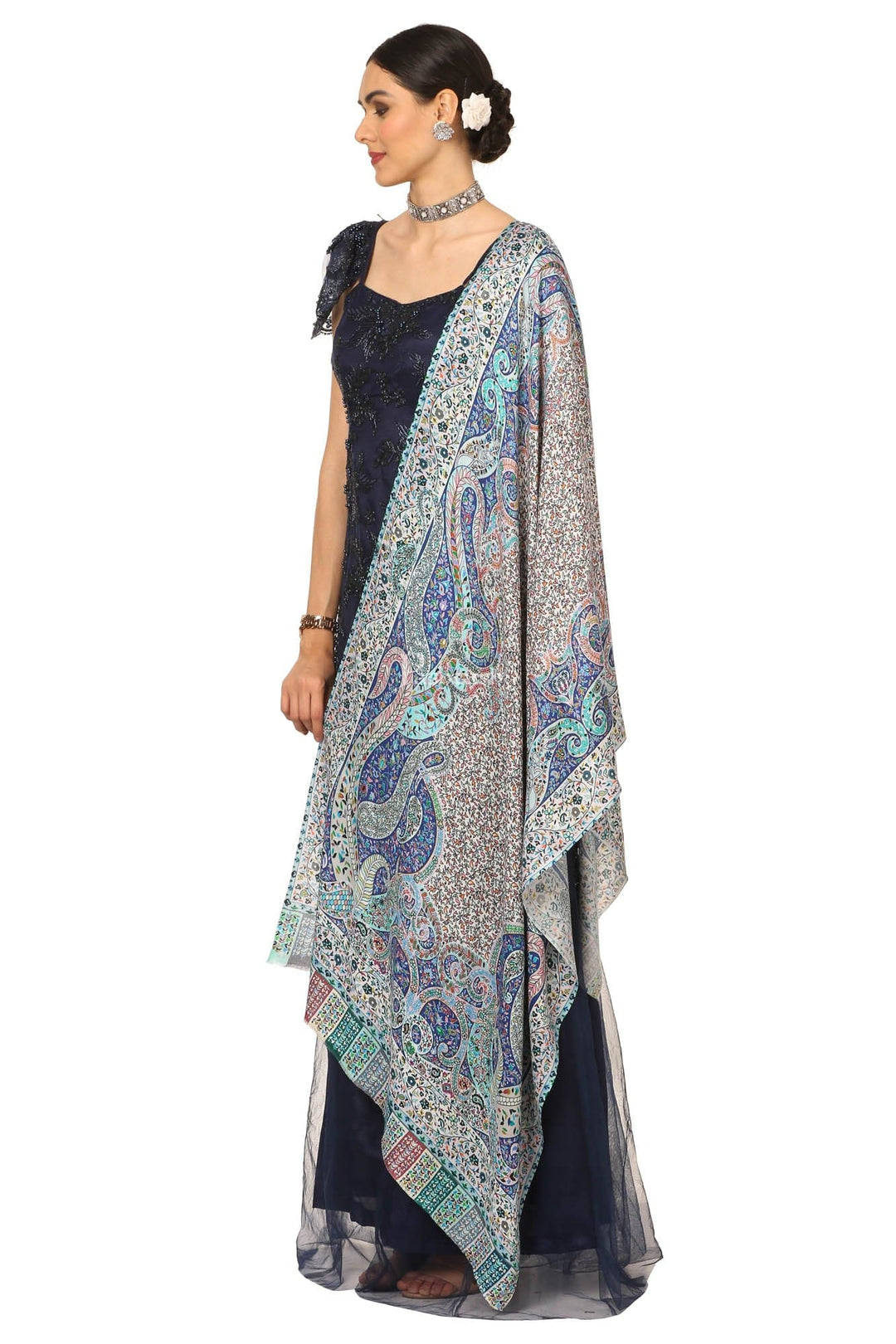 Pashtush India Womens Stoles and Scarves Scarf Pashtush Women'S Soft Bamboo Scarf, Casual Shawls, Stoles, Wraps (Soft Bamboo) - Paisely Garden