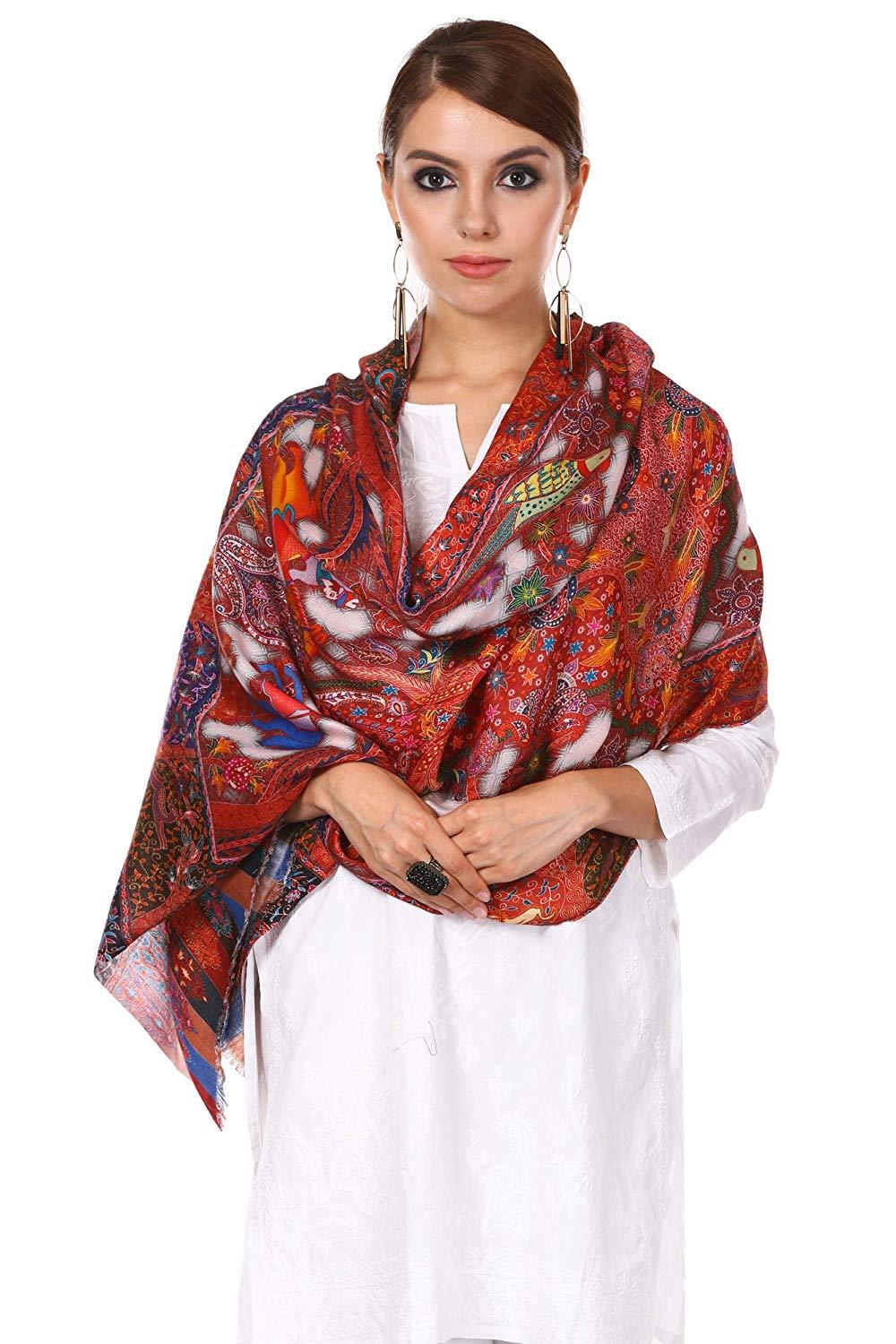 Pashtush Women'S Soft Bamboo Scarf, Casual Stole, Multicolored