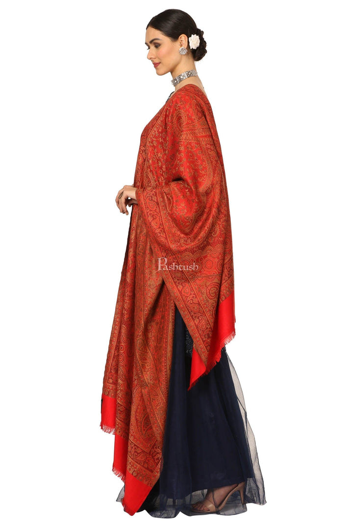 Pashtush India Womens Stoles and Scarves Scarf Pashtush Women'S Soft Bamboo Scarf, Casual, Stole, Wrap - Red