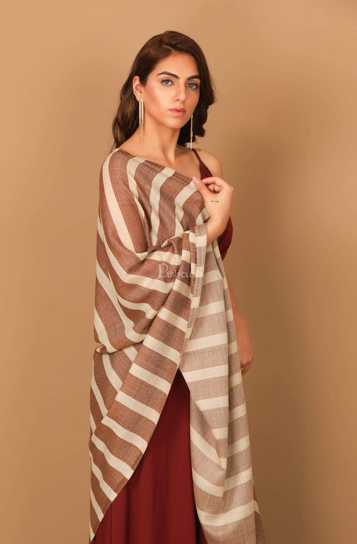 Pashtush India 70x200 Pashtush Women's Soft Fine Wool Scarf, Soft Stole, Mocha
